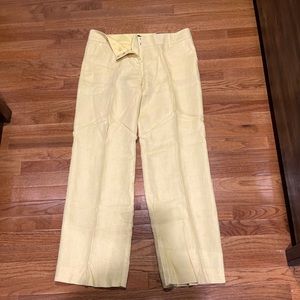 NWT, yellow linen pants